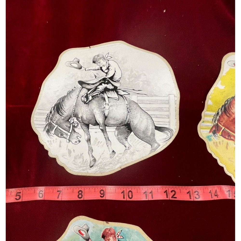 COWBOY  1956 Con-Tact Cut-Outs‎ Design Editing Transitions RARE - Picture 8 of 8